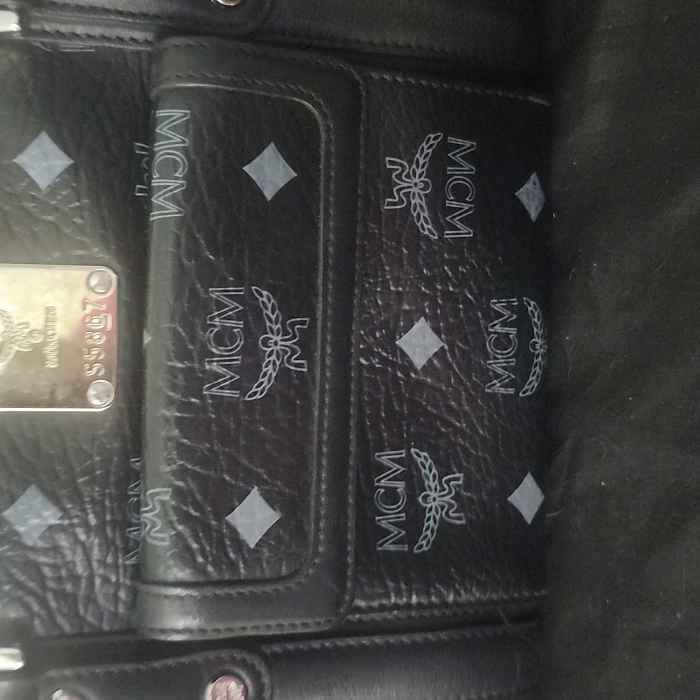 MCM Visetos Black Boston Bag - Picture 3 of 15